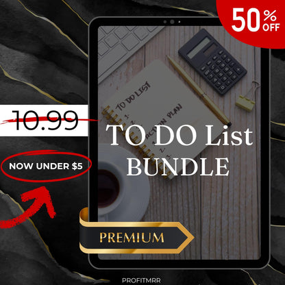Premium To Do List Bundle PLR & MRR, Plr Canva Templates, Plr Planners,Plr Products Bundle,Plr Bundle Collection,Digital Printable Planners