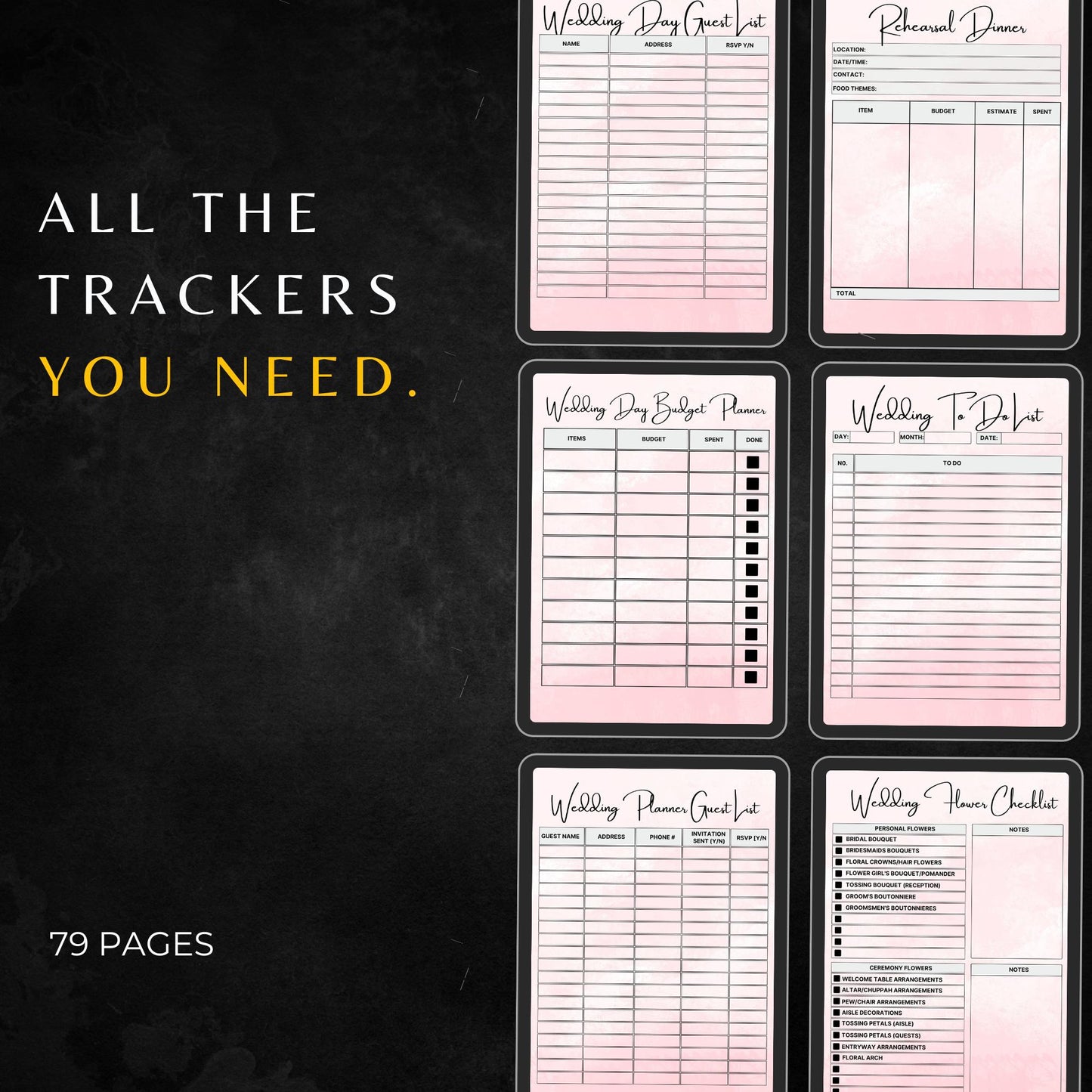 2025 Premium Wedding Planner PLR & MRR,Plr Canva Templates,Plr Planners,Plr Products Bundle,Plr Bundle Collection,Digital Printable Planners