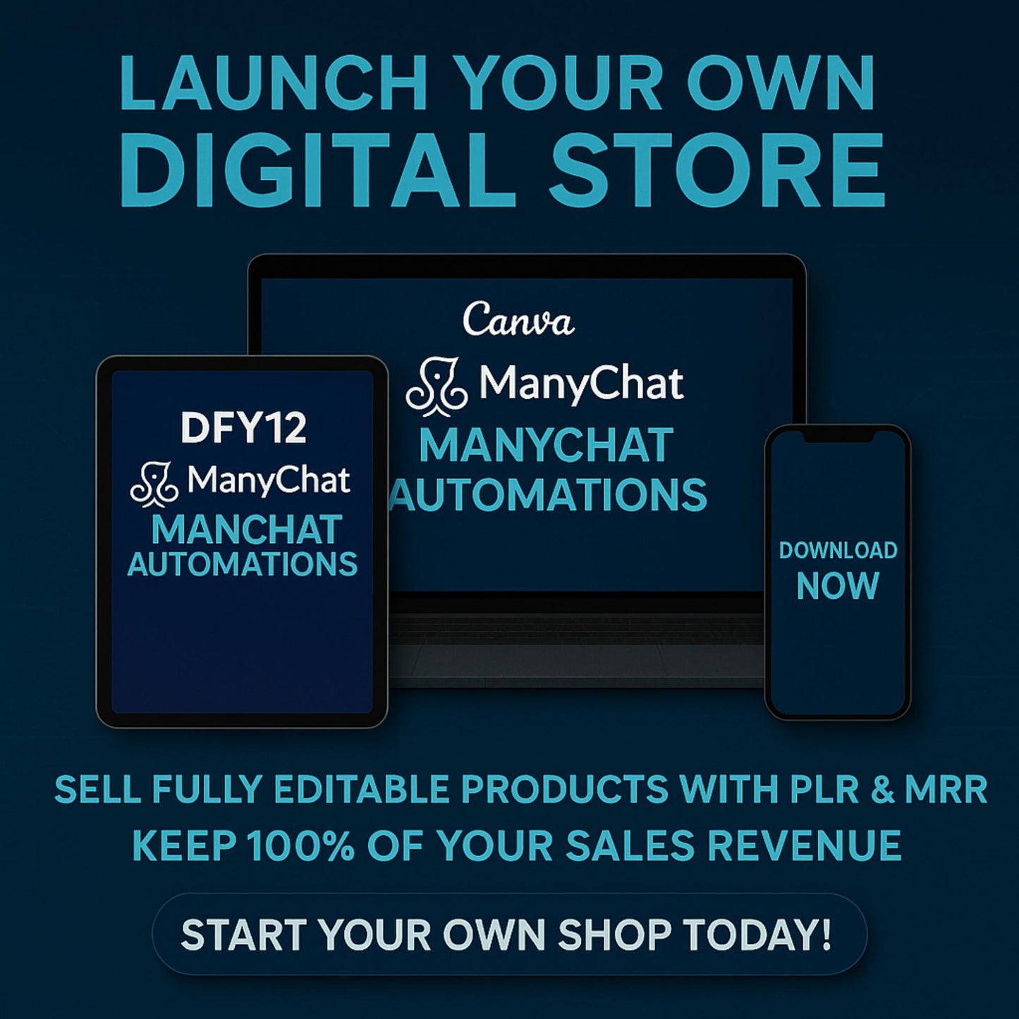 ManyChat Automation Templates: PLR/MRR Chatbot Flows, Etsy Shop Starter Kit (Digital Download))