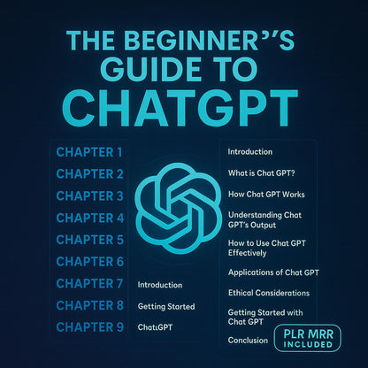 Beginner's Guide to ChatGPT Course | Canva Editable eBook with PLR MRR | Resell Digital AI Products | Start Etsy Shop Today , Plr Products