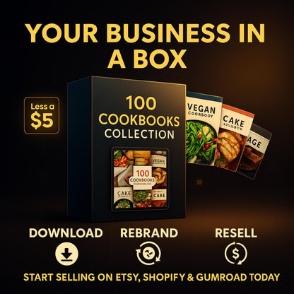 Cooking Recipes Bundle | Digital Cookbook Collection with PLR & Resell Rights