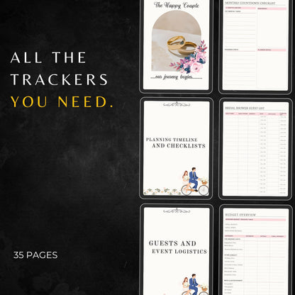 Wedding Planner Bundle | PLR & MRR Rights | Editable Bridal Journal Organizer