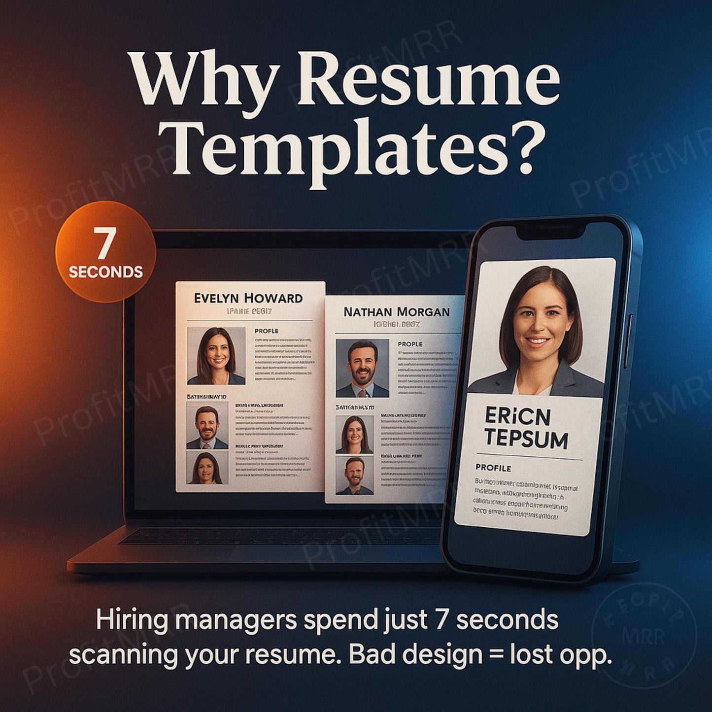 300+ Resume Templates Bundle PLR MRR | Professional CV Templates for Canva & Word | Editable Resell Rights Digital Downloads