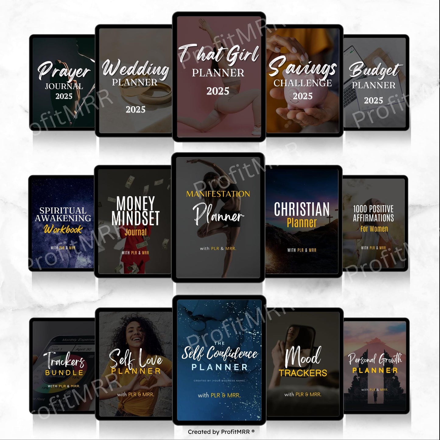 280+ Digital Planners Mega Bundle | PLR MRR Editable Canva Templates for Resell, Organization, Productivity & Business Use, Plr Planners