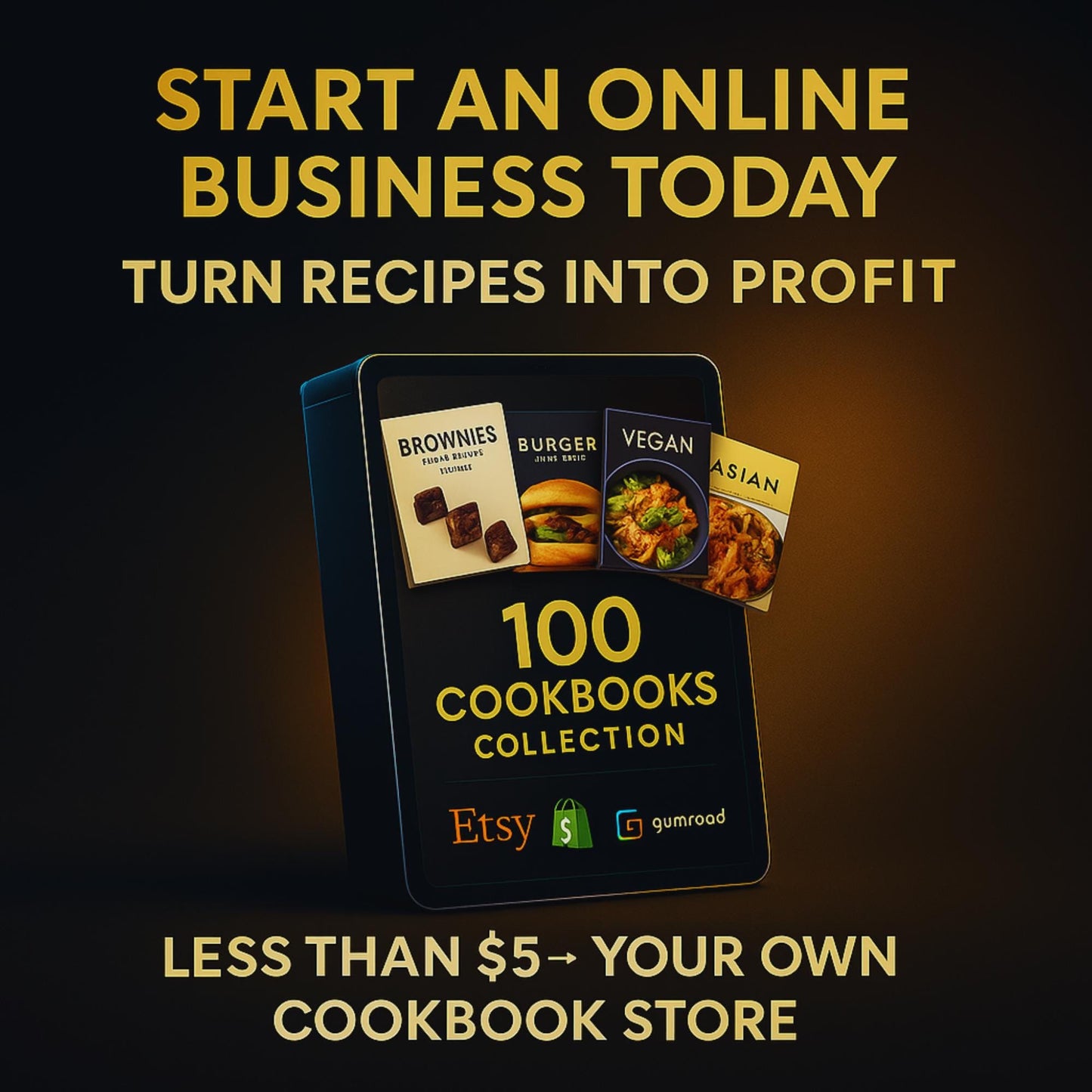 Cooking Recipes Bundle with Resell Rights, Digital Cookbook Collection for Food Lovers, Bloggers, Printables Sellers, Plr Bundle Collection