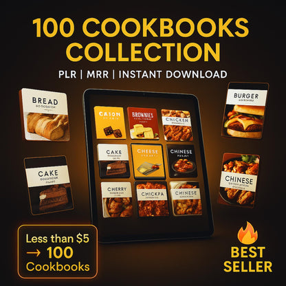 Cooking Recipes Bundle | Digital Cookbook Collection with PLR & Resell Rights