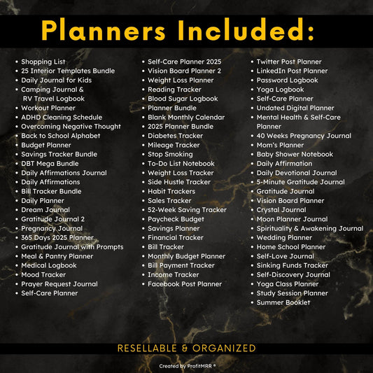 70+ Ultimate Digital Planners Journals Mega Bundle | Finance, Wellness, Business, Fitness & Lifestyle | PLR MRR Templates