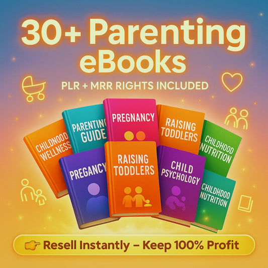 30+ Parenting eBooks PLR MRR Bundle | Child Care, Pregnancy, Parenting & Family Guides | Resell Rights, Plr ebooks, Plr products bundle