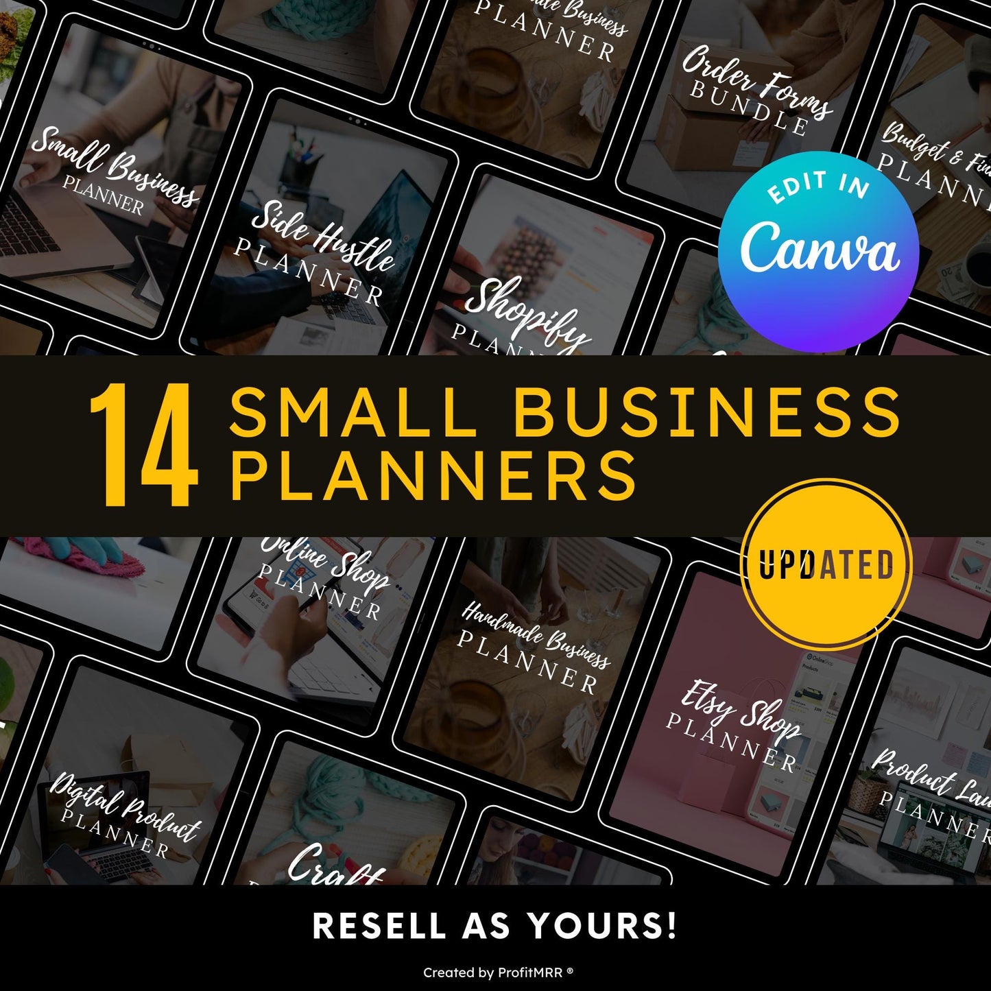 14 Small Business Planners Bundle PLR MRR, Plr Planners, Plr Canva Templates, Mrr Products, Plr Products, Etsy Shopify Planners, Budget Plan