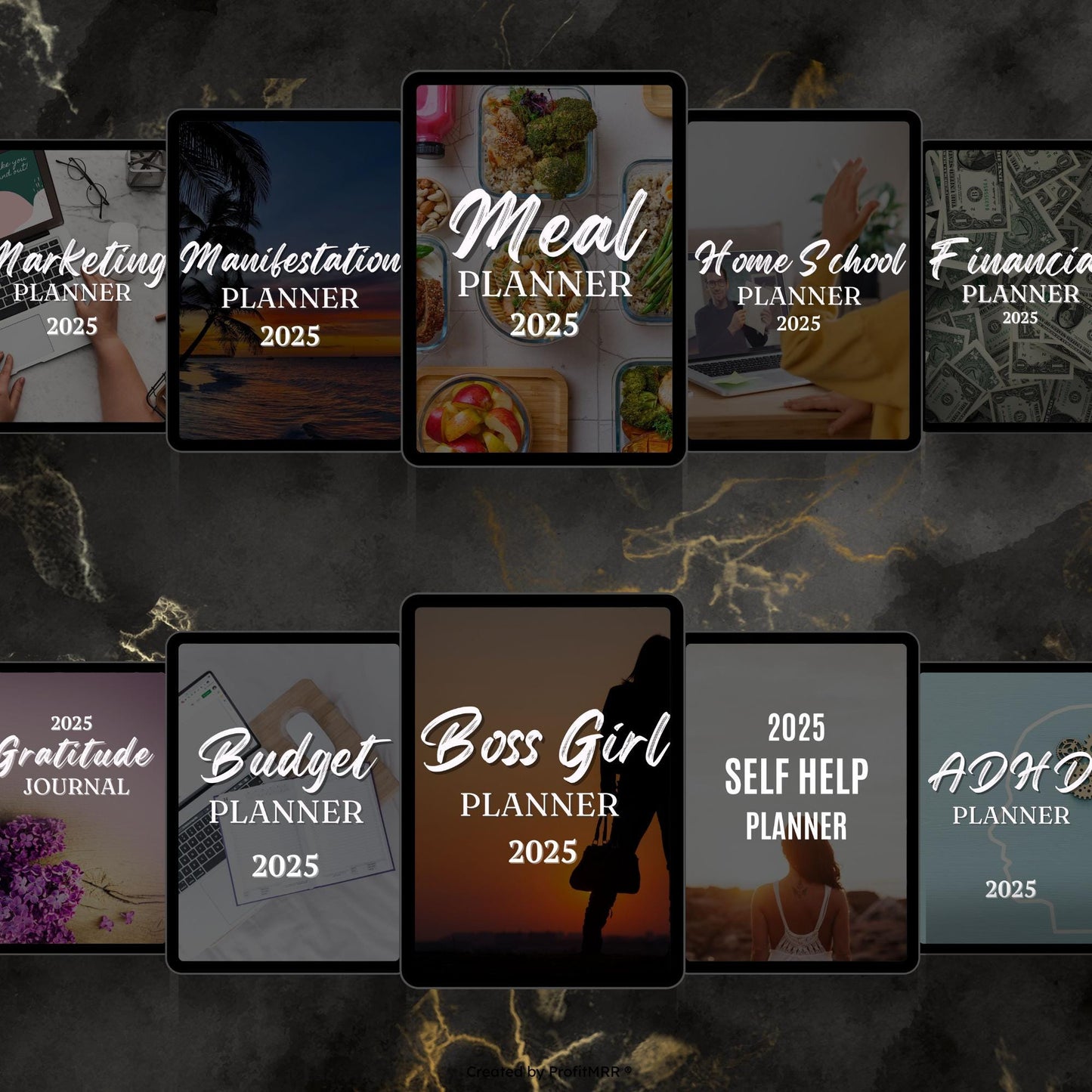 20 Dated 2025 Planners PLR MRR, Plr Bundle, Plr Products, Plr Planners, Plr Canva Templates, Resell Rights Journals Trackers Digital Product